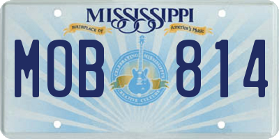 MS license plate MOB814