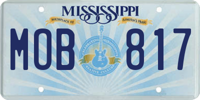 MS license plate MOB817