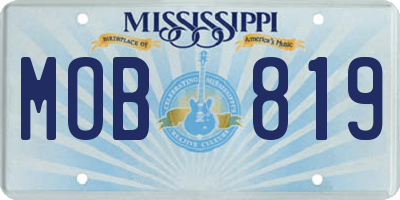 MS license plate MOB819