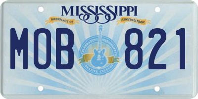 MS license plate MOB821