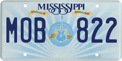 MS license plate MOB822