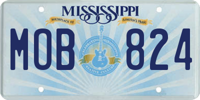 MS license plate MOB824