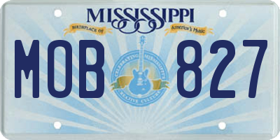 MS license plate MOB827