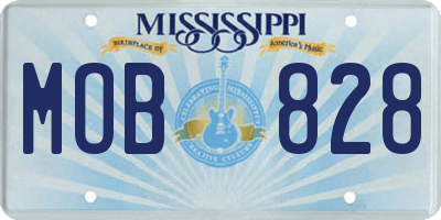 MS license plate MOB828