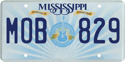MS license plate MOB829