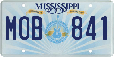 MS license plate MOB841