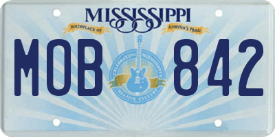 MS license plate MOB842