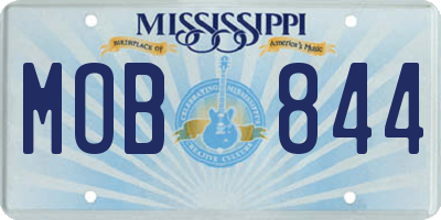 MS license plate MOB844