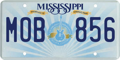 MS license plate MOB856