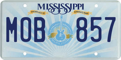 MS license plate MOB857