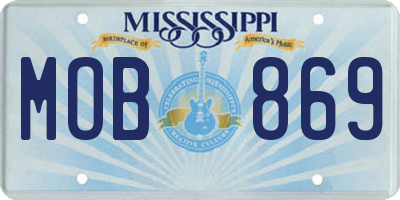 MS license plate MOB869