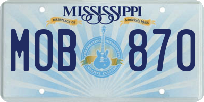 MS license plate MOB870