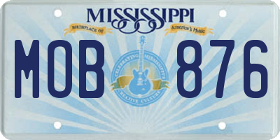 MS license plate MOB876