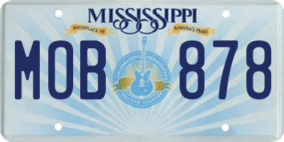 MS license plate MOB878