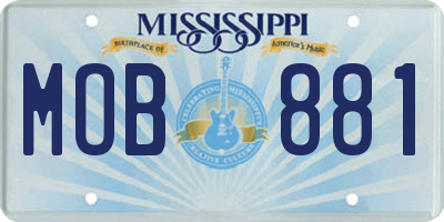 MS license plate MOB881
