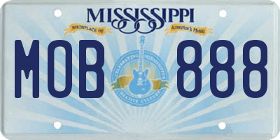 MS license plate MOB888