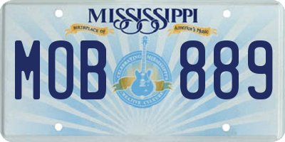 MS license plate MOB889