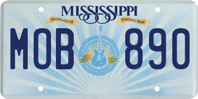 MS license plate MOB890