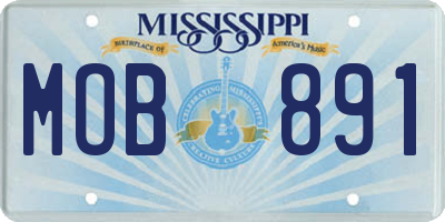MS license plate MOB891