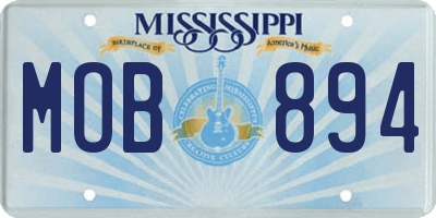 MS license plate MOB894