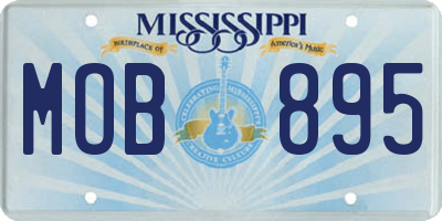 MS license plate MOB895
