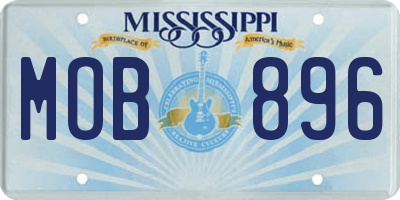 MS license plate MOB896