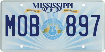 MS license plate MOB897