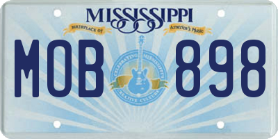 MS license plate MOB898