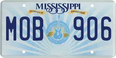 MS license plate MOB906