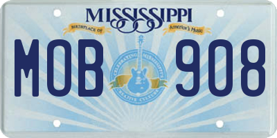 MS license plate MOB908