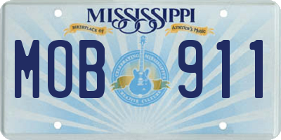 MS license plate MOB911