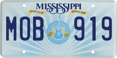 MS license plate MOB919