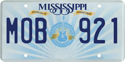 MS license plate MOB921