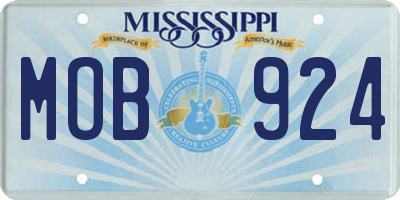 MS license plate MOB924
