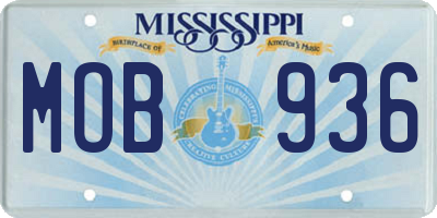 MS license plate MOB936