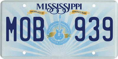 MS license plate MOB939