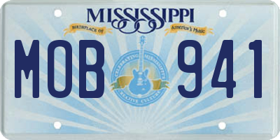 MS license plate MOB941