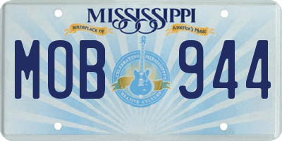 MS license plate MOB944