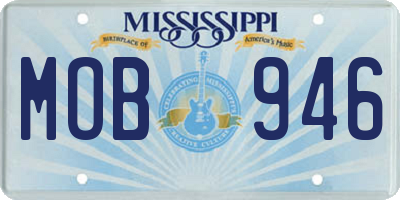 MS license plate MOB946