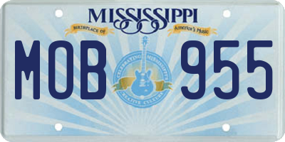 MS license plate MOB955