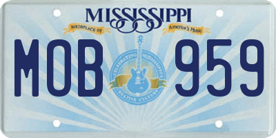MS license plate MOB959