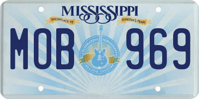 MS license plate MOB969