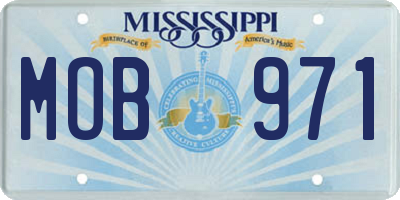 MS license plate MOB971