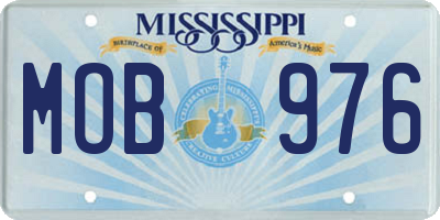 MS license plate MOB976