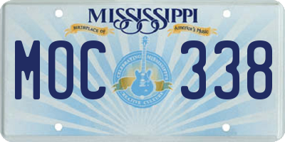 MS license plate MOC338