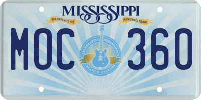 MS license plate MOC360