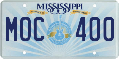 MS license plate MOC400