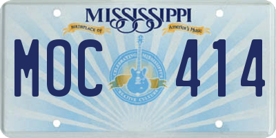 MS license plate MOC414