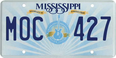 MS license plate MOC427