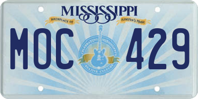 MS license plate MOC429